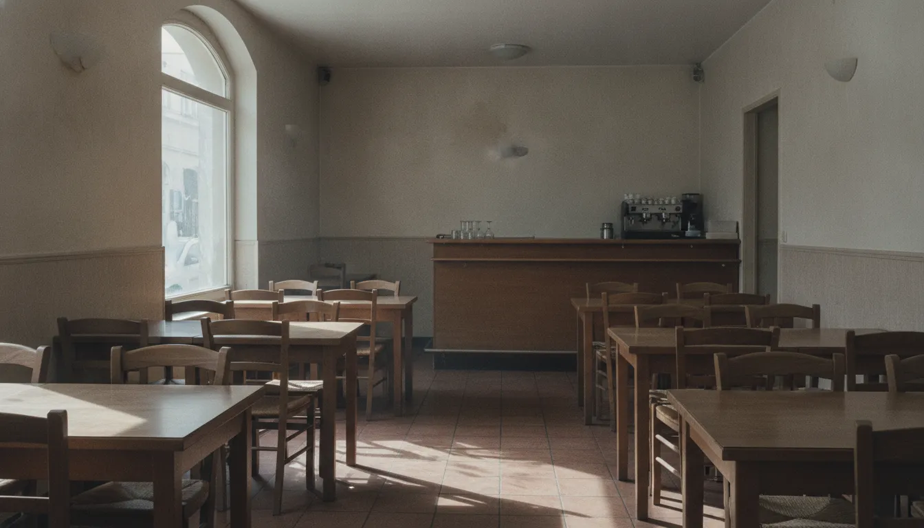 Ambiance d'un restaurant, illustration générée